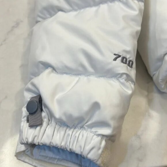 North Face vintage 90’s White Nuptse Puffer Jacket 700 Goose Down Size Small - Picture 6 of 13